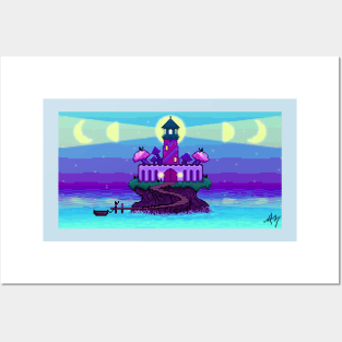 Projections III: Pixel Bay Lighthouse Posters and Art